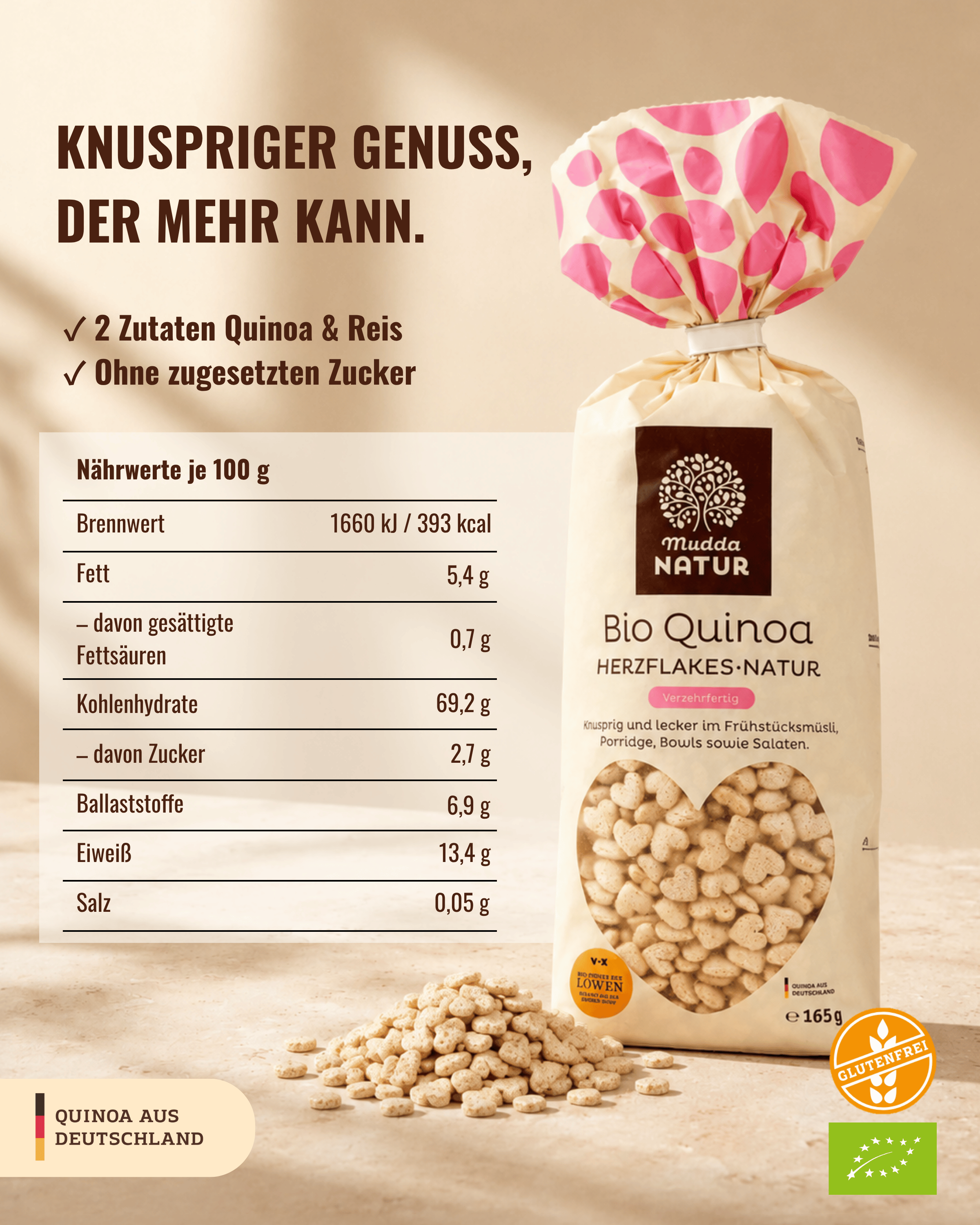mudda-bio-quinoa-herzflakes-natur-flakes-glutenfrei image 3