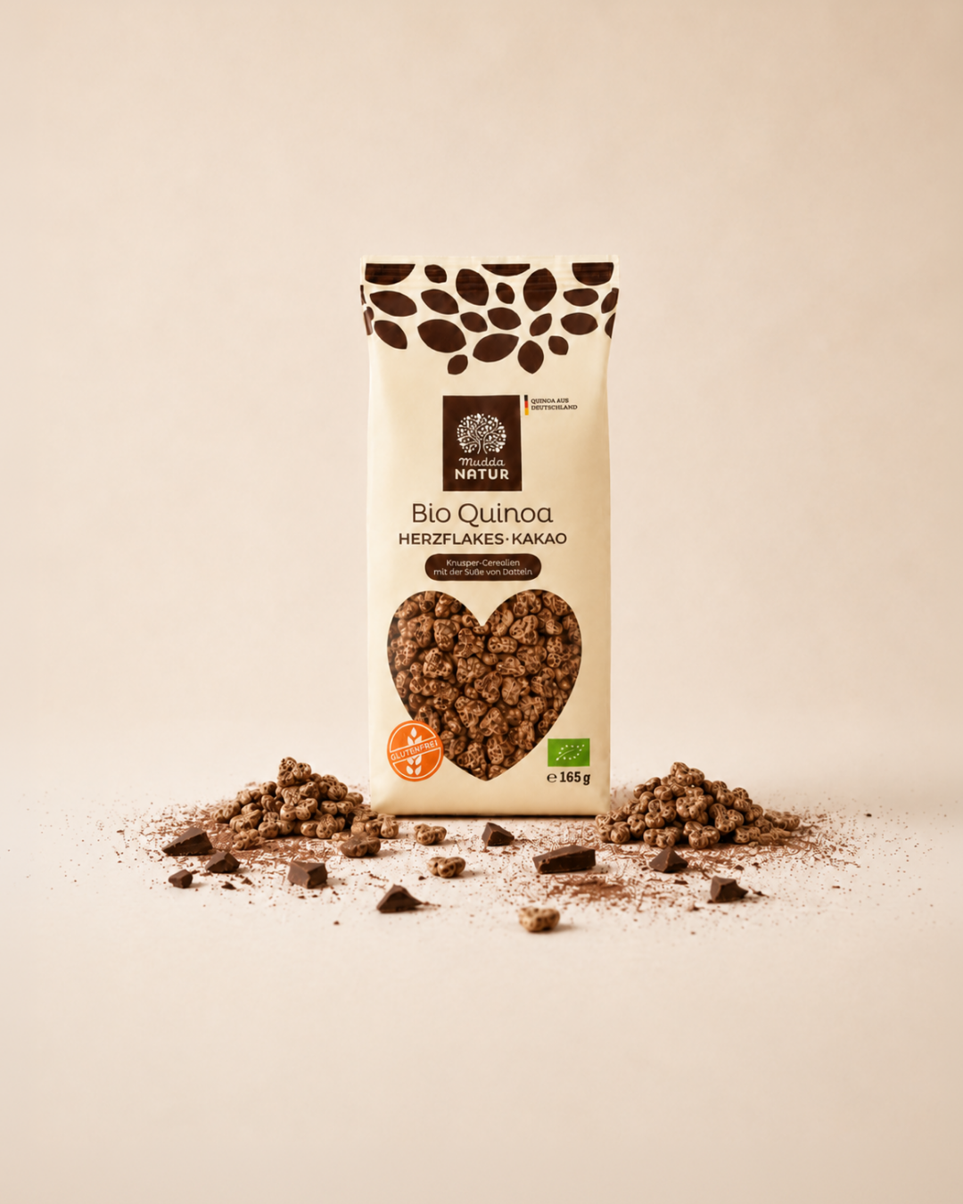 mudda-bio-quinoa-herzflakes-kakao-m-sli-ohne-zucker image 1