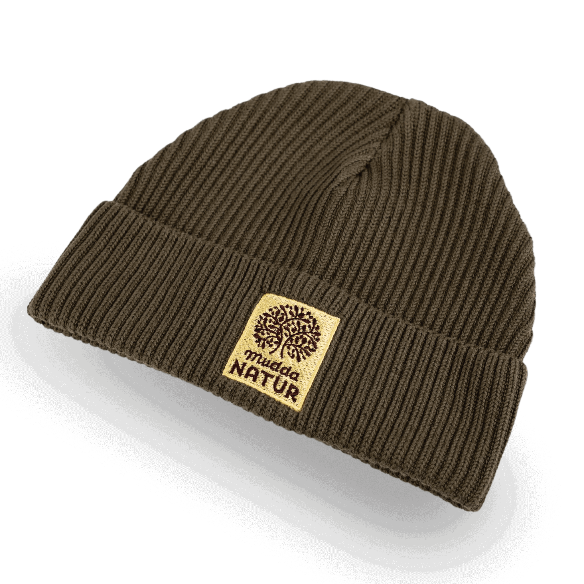 mudda-bio-baumwollm-tze-khaki-beanie-unisex image 2