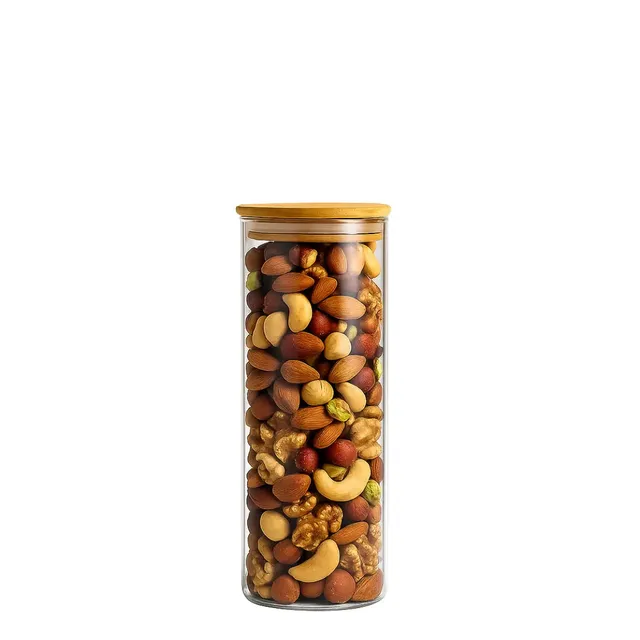 oecolife-vorratsglas-mit-bambusdeckel-400-ml-borosilikatglas image 1