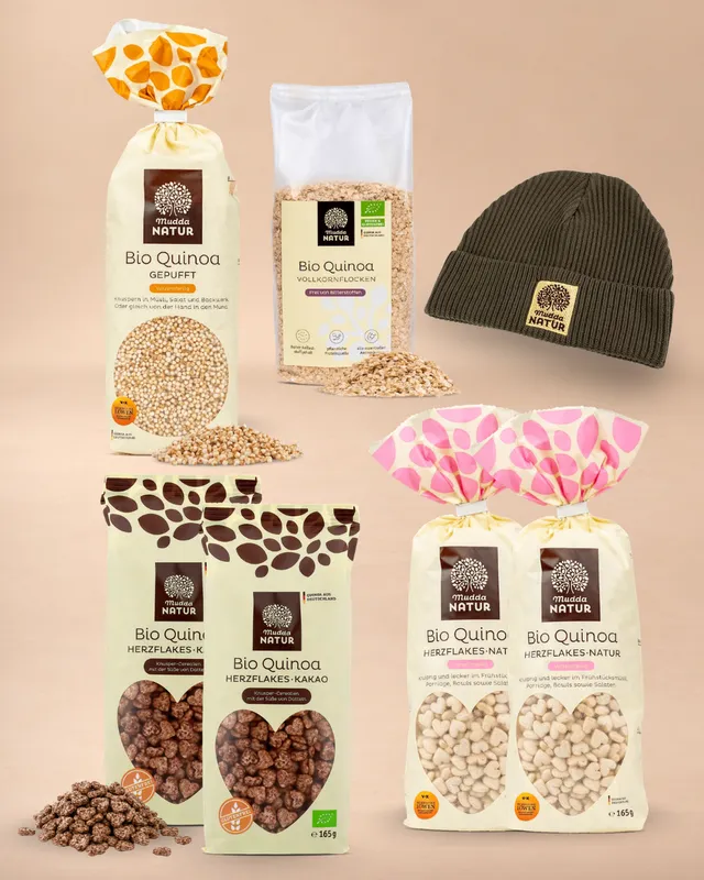 mudda-knusper-kuschel-bio-quinoa-set-m-tze-khaki image 1