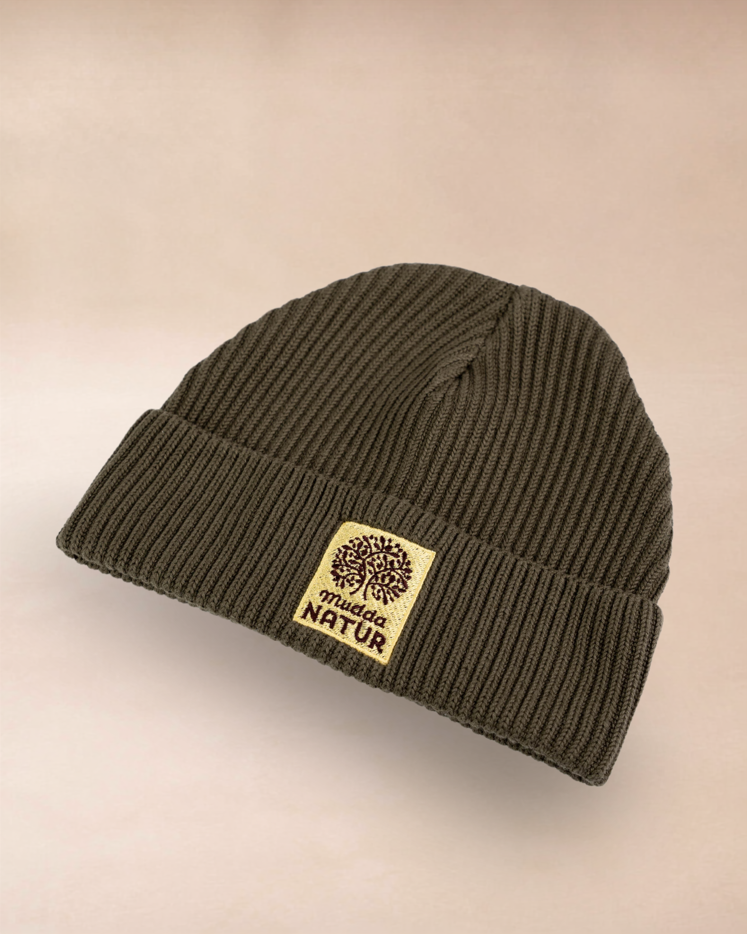 mudda-bio-baumwollm-tze-khaki-beanie-unisex image 1