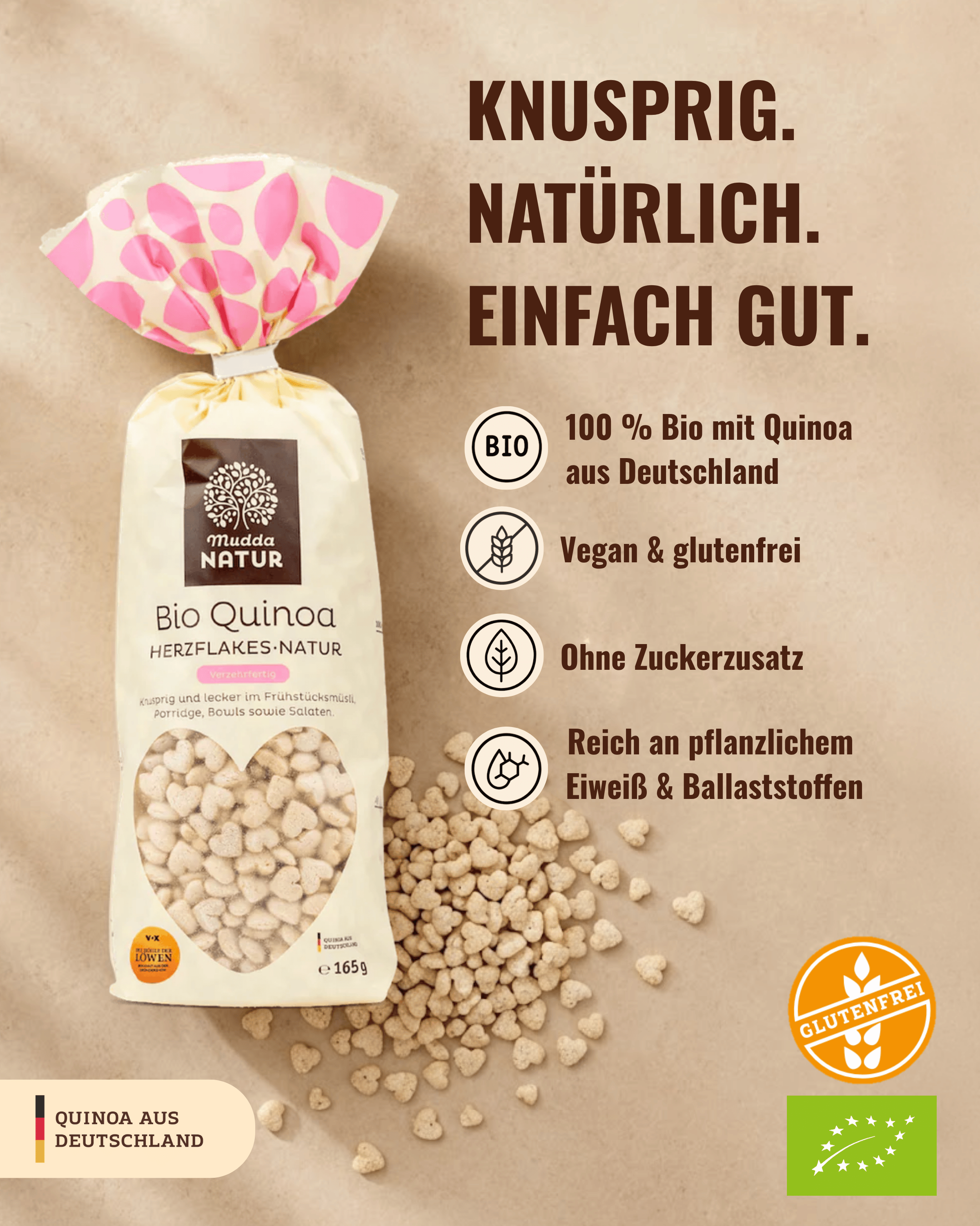 mudda-bio-quinoa-herzflakes-natur-flakes-glutenfrei image 2