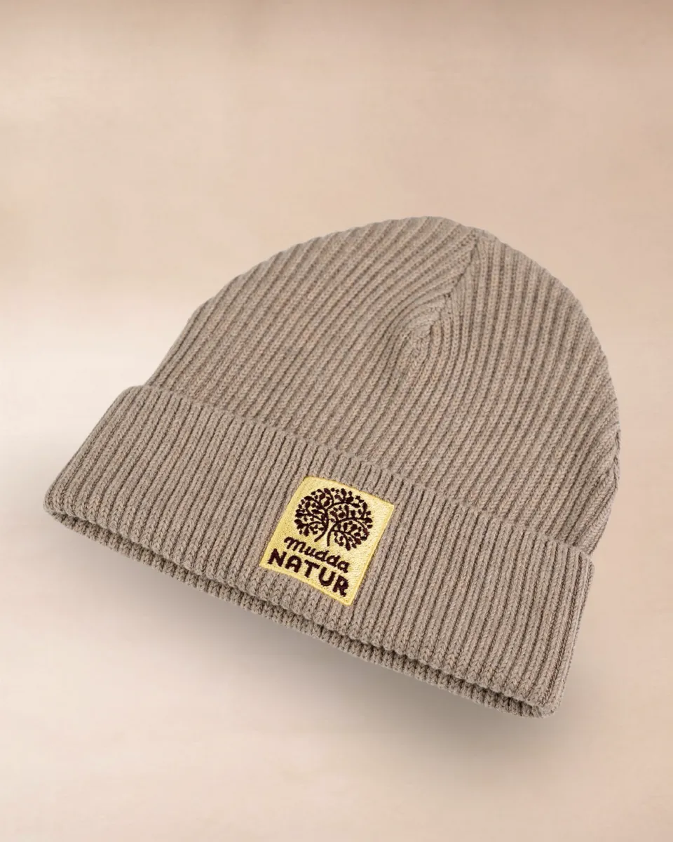 mudda-bio-baumwollm-tze-sand-beanie-unisex image 1