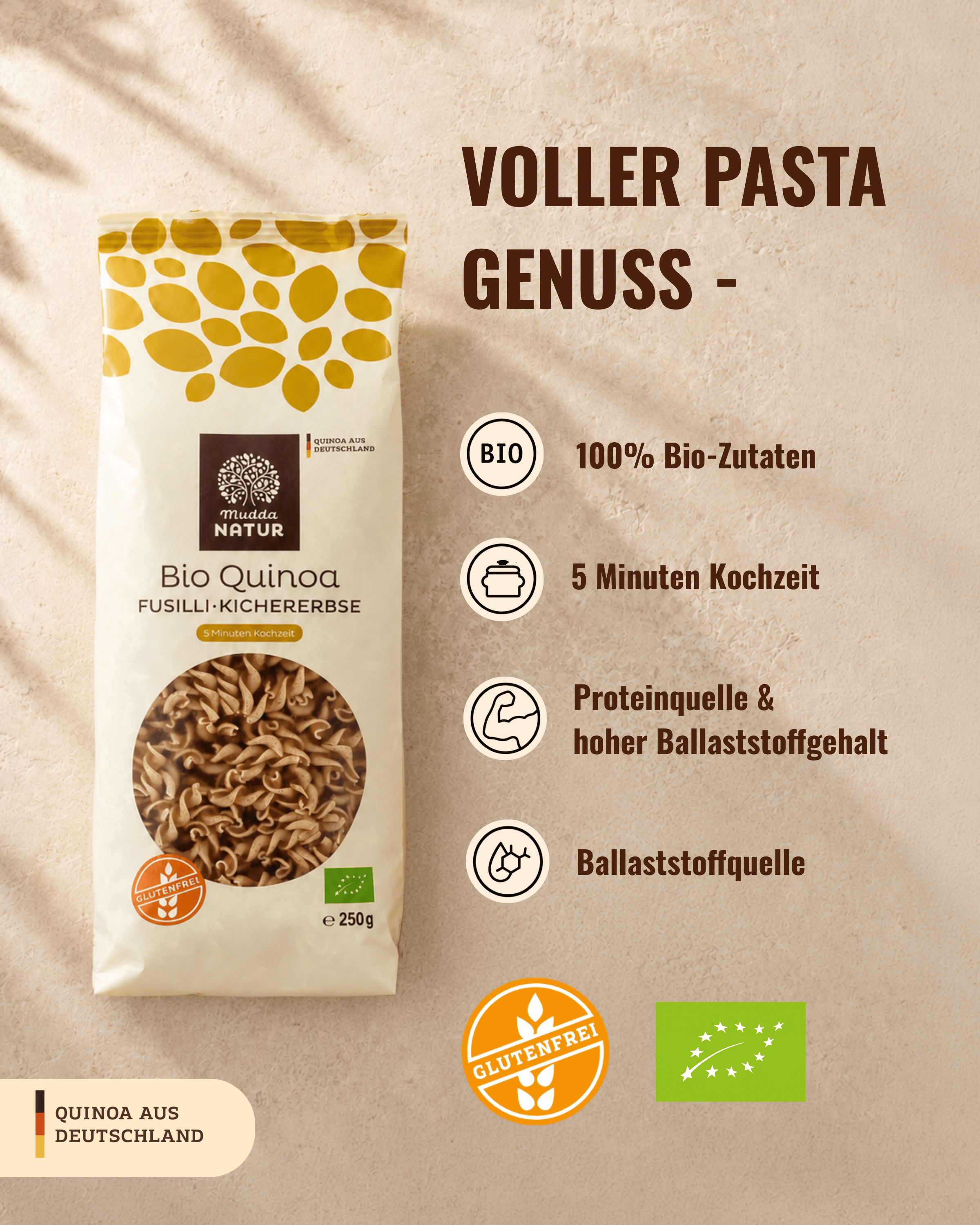 mudda-bio-quinoa-fusilli-kichererbse-250g-glutenfrei image 2