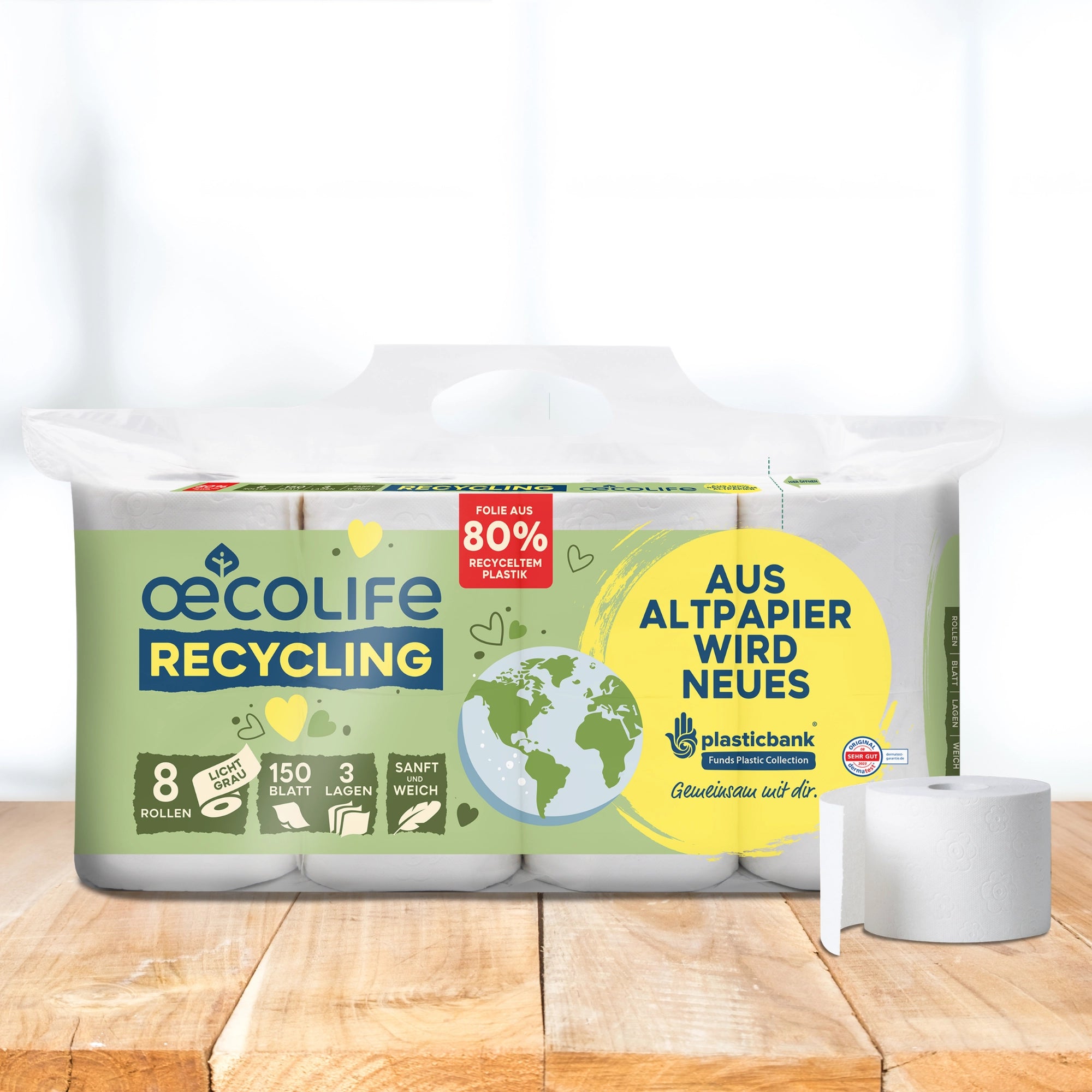 oecolife-recycling-toilettenpapier-8-rollen-3-lagig-blauer-engel image 3