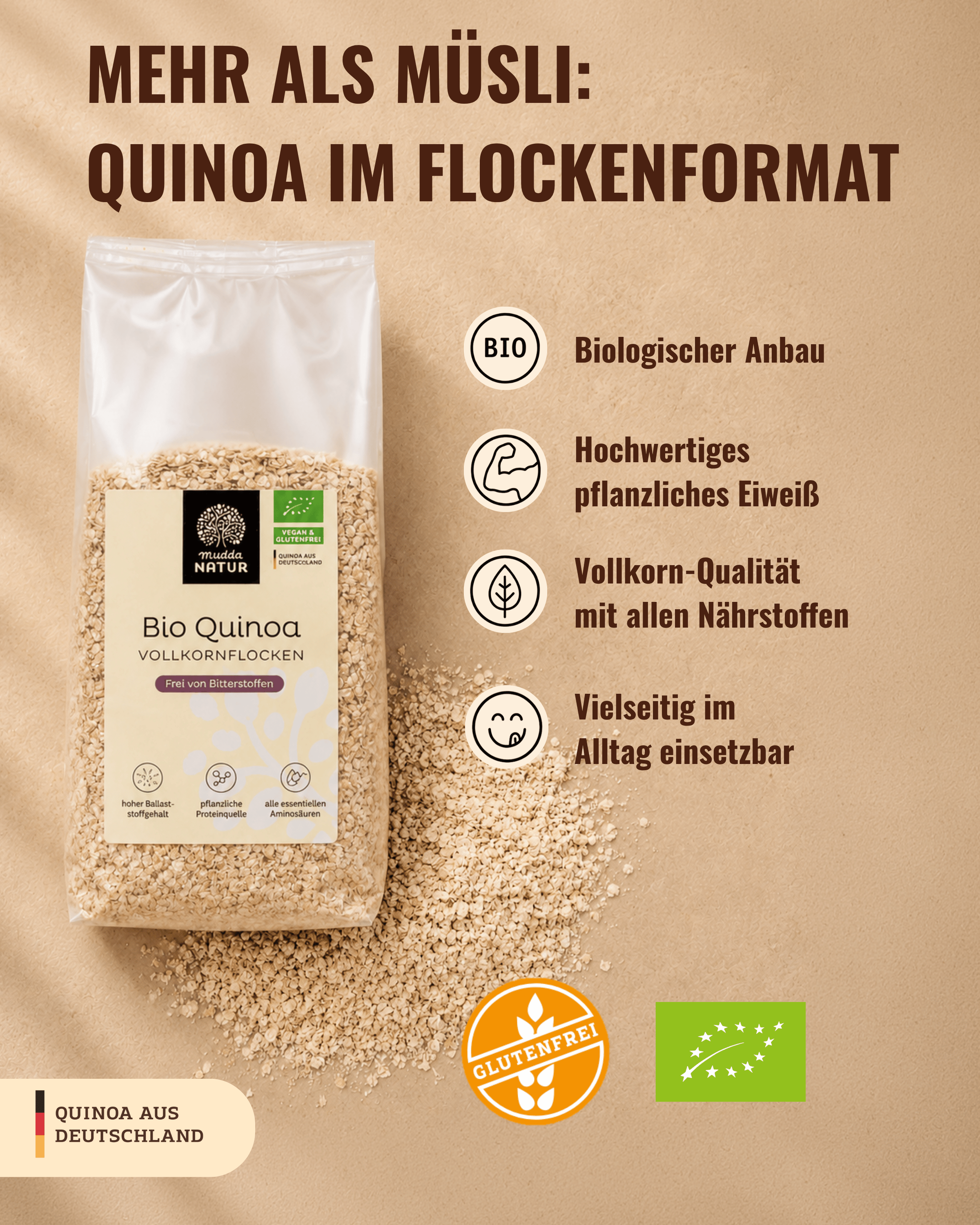 mudda-bio-quinoa-vollkornflocken-porridge-glutenfrei image 2
