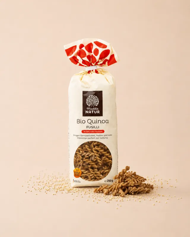 mudda-bio-quinoa-fusilli-mit-hirse-pasta-glutenfrei image 1