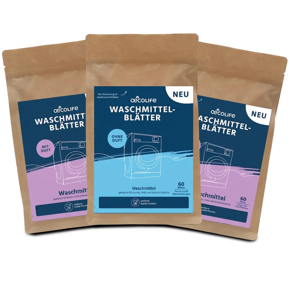 oecolife-waschmittel-bl-tter-set-3er-pack-60-w-schen-duft image 1