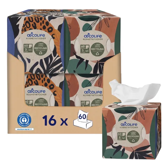oecolife-hygienepapiere-kosmetikt-cher-recycling-16-boxen-3-lagig image 1