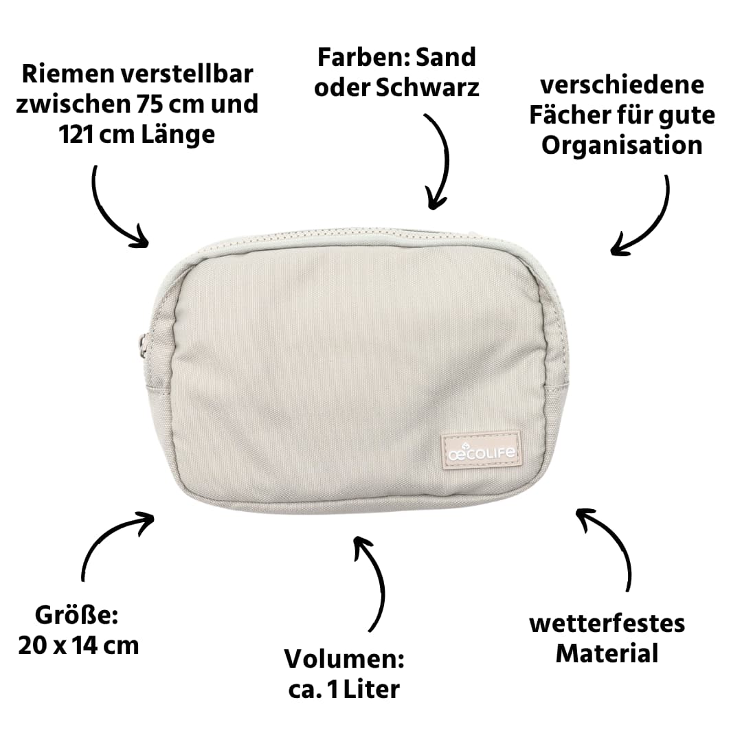 oecolife-bauchtasche-essential-sand-crossbody-1-liter image 2