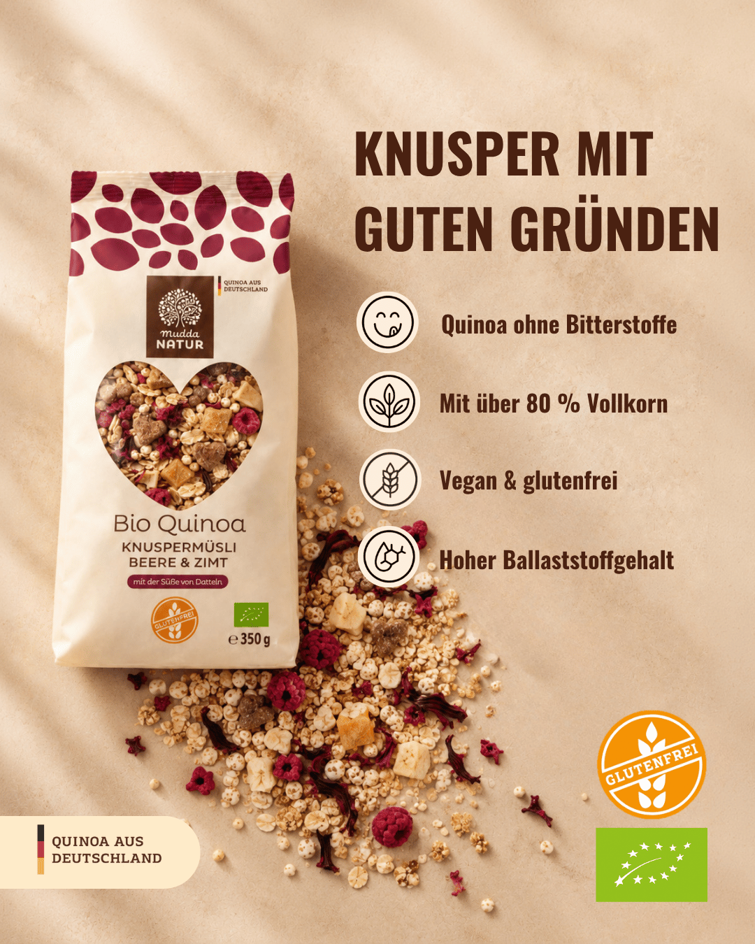 mudda-bio-quinoa-knusperm-sli-beere-zimt-glutenfrei image 2