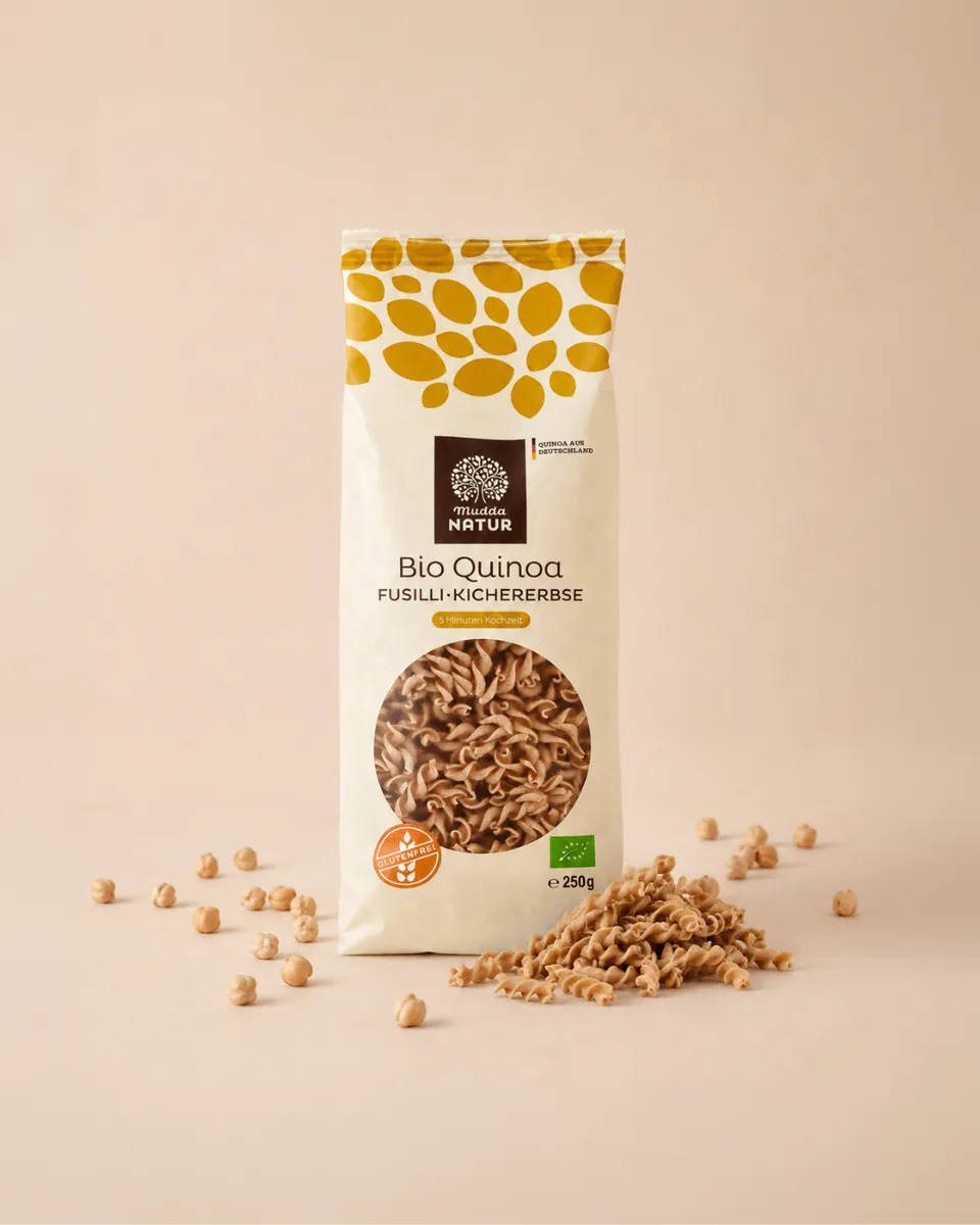 mudda-bio-quinoa-fusilli-kichererbse-250g-glutenfrei image 1