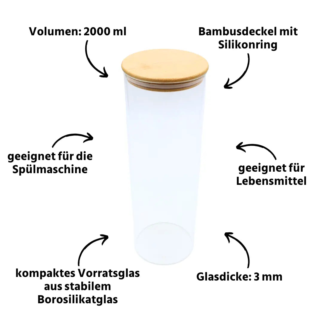 oecolife-vorratsglas-bambusdeckel-2000-ml-borosilikatglas image 2