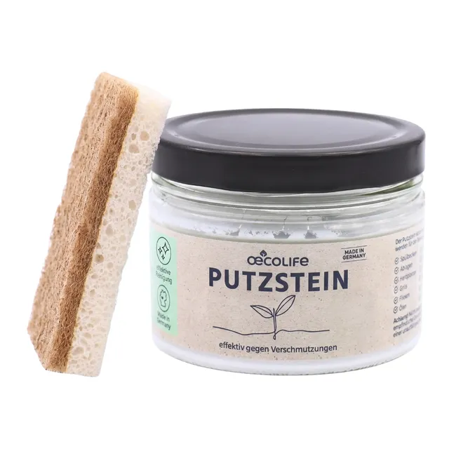 oecolife-putzstein-set-mit-schwamm-600-g-zitrone-hanf image 1