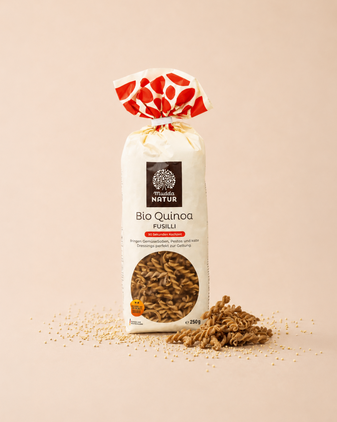 mudda-bio-quinoa-fusilli-mit-hirse-pasta-glutenfrei image 1