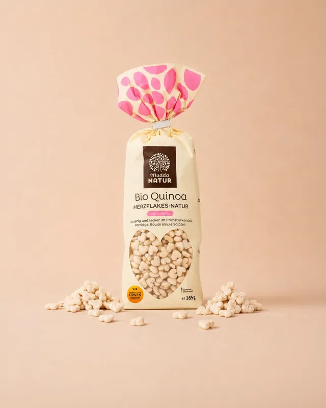 mudda-bio-quinoa-herzflakes-natur-flakes-glutenfrei image 1