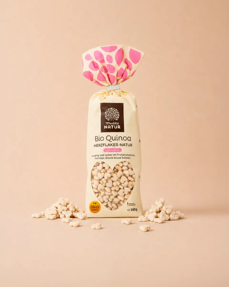 mudda-bio-quinoa-herzflakes-natur-flakes-glutenfrei image 1